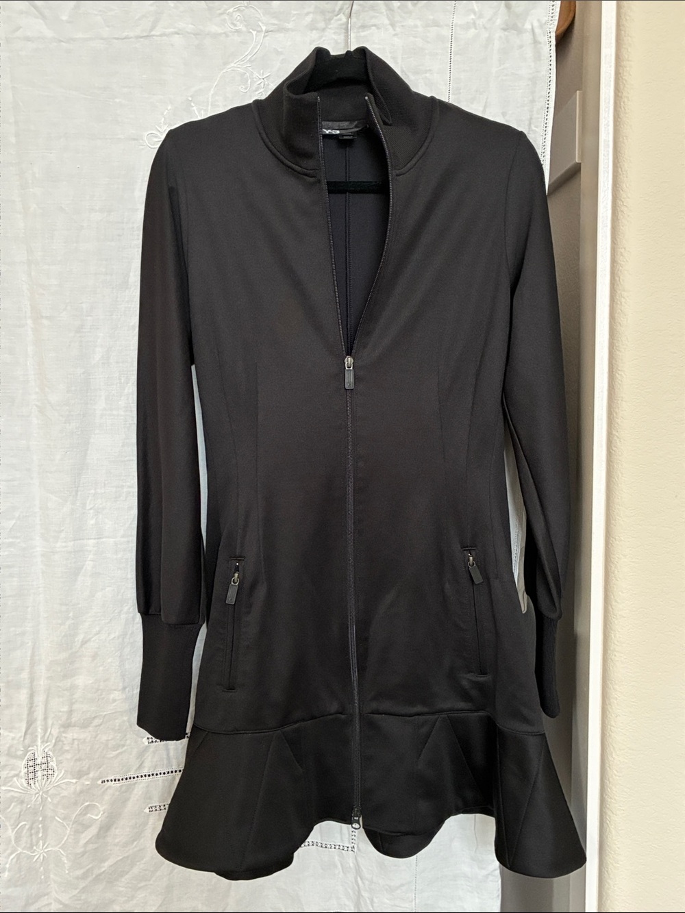 Y-3 Adidas x Yohji Yamamoto Peplum Dress Track Jacket Black Medium